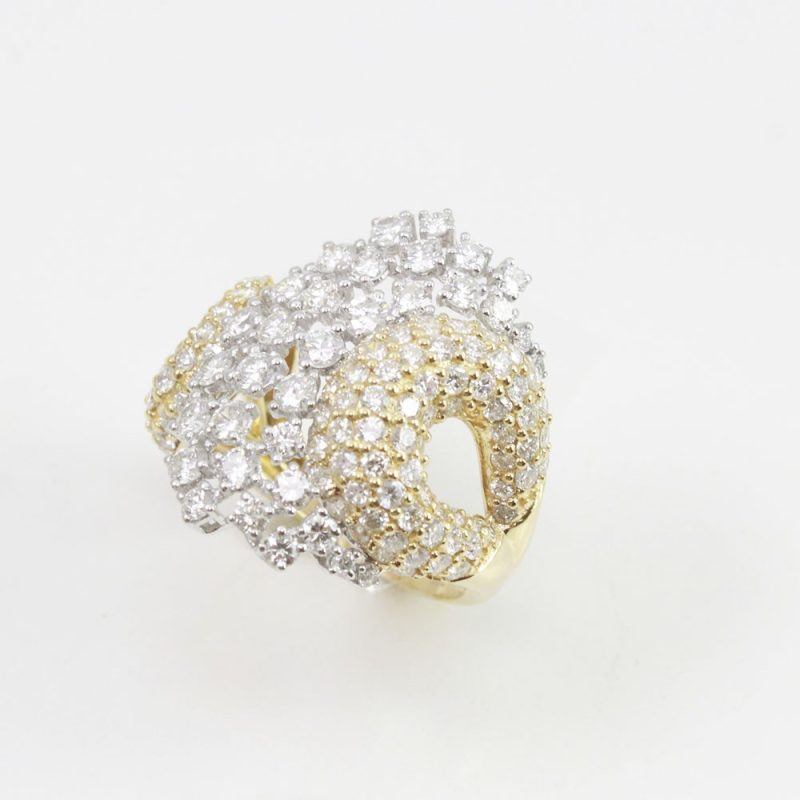 ANILLO DE ORO BLANCO CON ORO AMARILLO