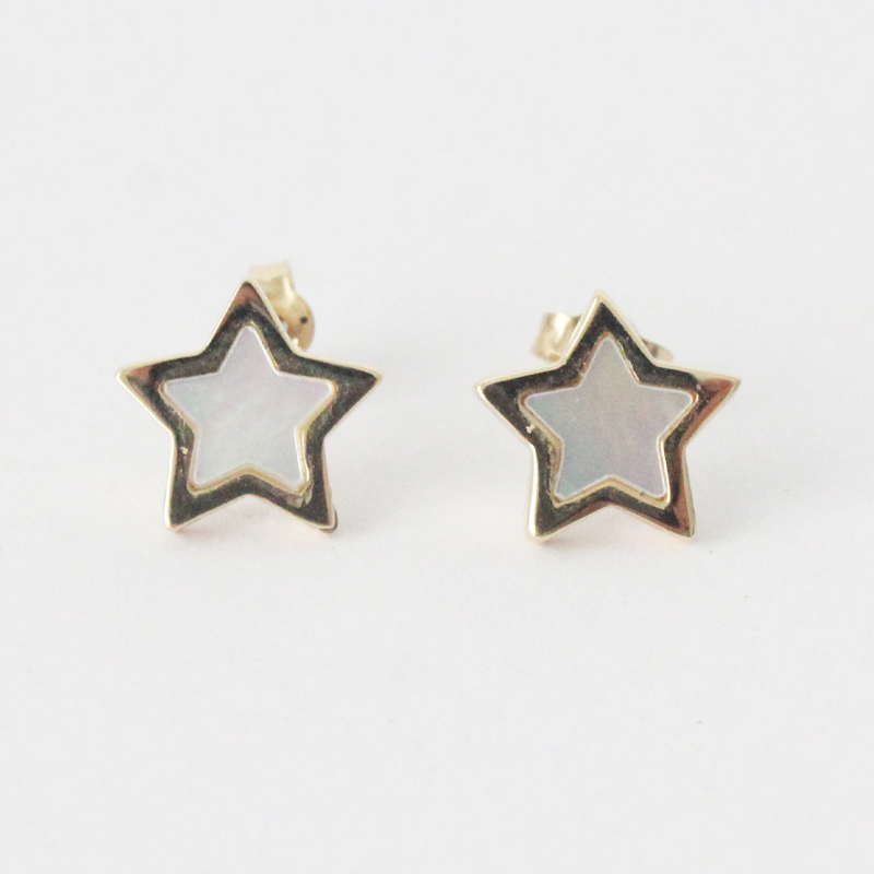 ARETES ESTRELLA BLANCA